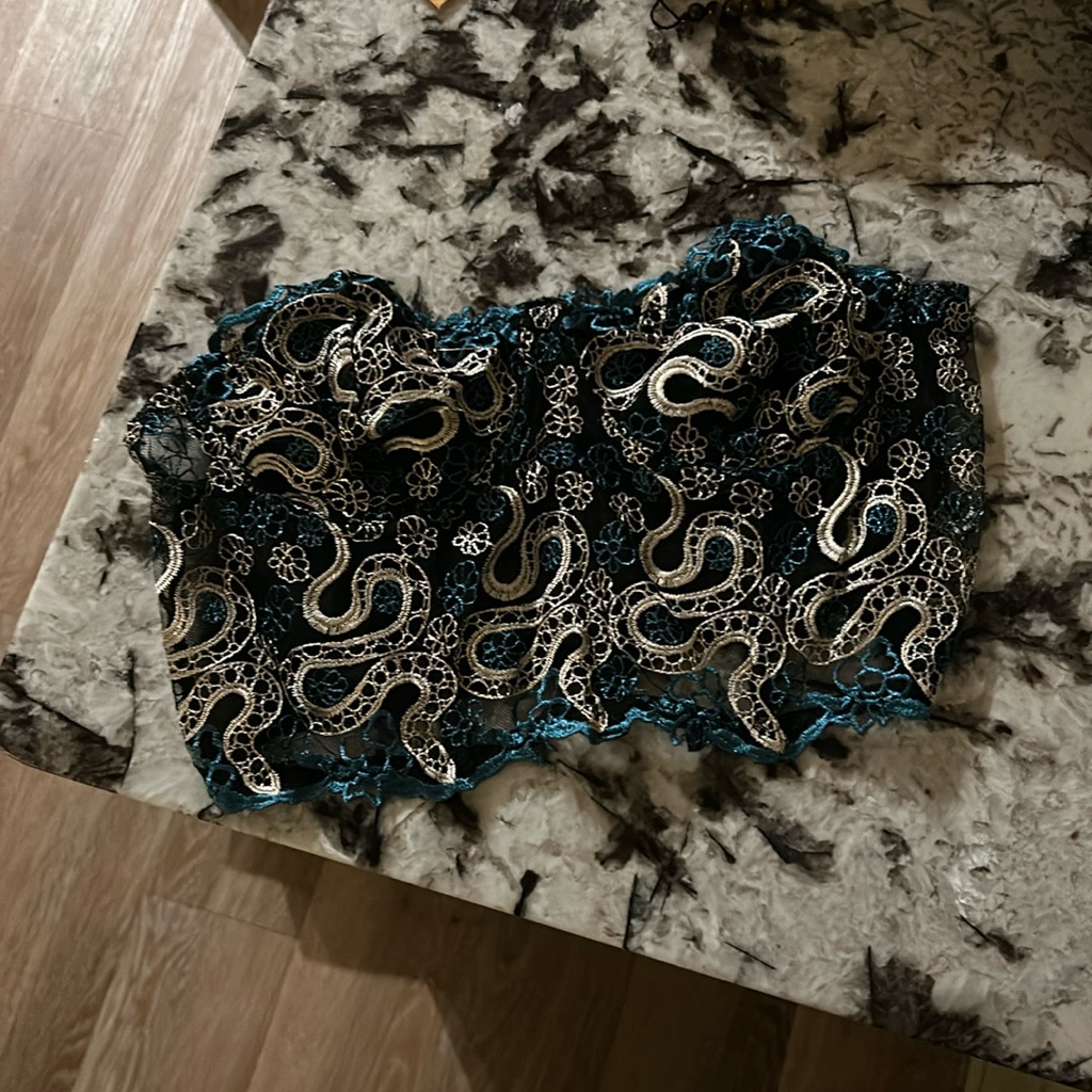 Snake Print Tube Top